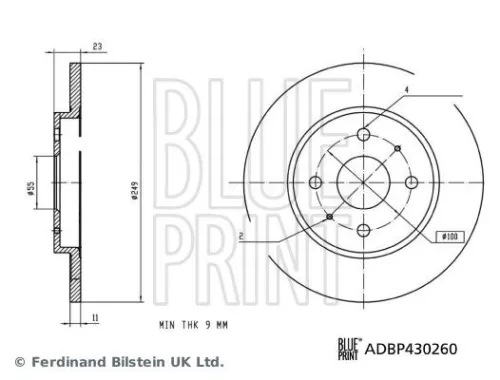 Remschijf BLUE PRINT ADBP430260)