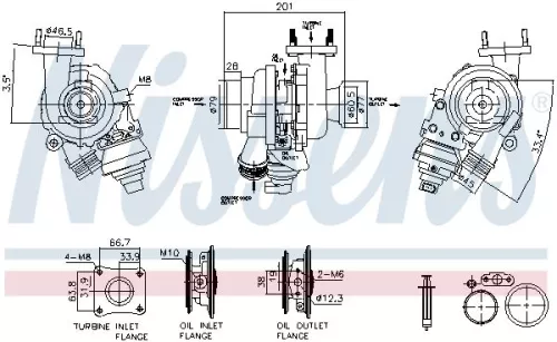 Oplader, opladen (supercharged/turbocharged) NISSENS 93607)