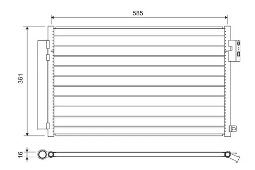 Condenser, air conditioning VALEO 822641)