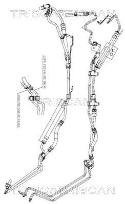 Hydraulic Hose, steering TRISCAN 8516 16038)
