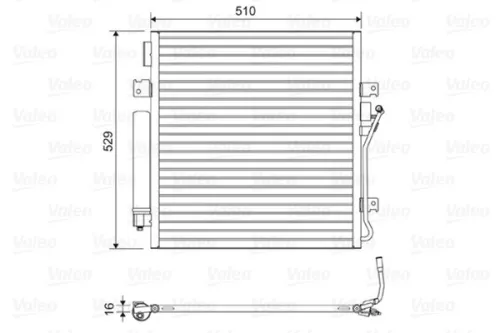 Condensor, airconditioning VALEO 814163)