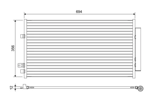 Condenser, air conditioning VALEO 822638)