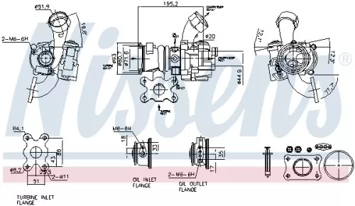 Oplader, opladen (supercharged/turbocharged) NISSENS 93305)