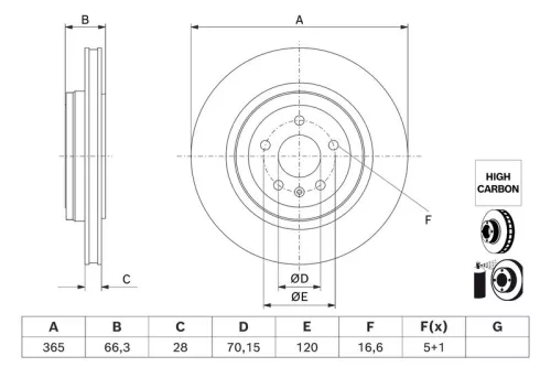 Remschijf BOSCH 0 986 479 J99)