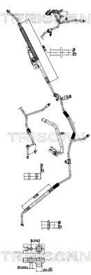 Hoge-/lagedrukleiding, airconditioning TRISCAN 9010 15001)