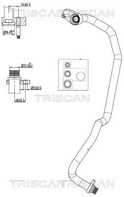 Hoge-/lagedrukleiding, airconditioning TRISCAN 9010 16016)