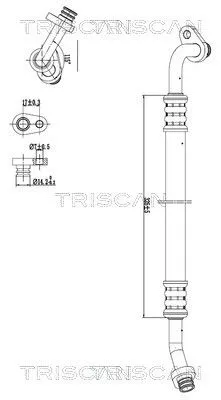 Hoge-/lagedrukleiding, airconditioning TRISCAN 9010 28030)