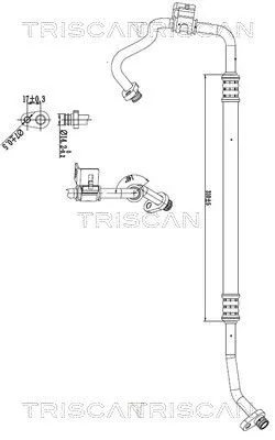 Hoge-/lagedrukleiding, airconditioning TRISCAN 9010 28033)