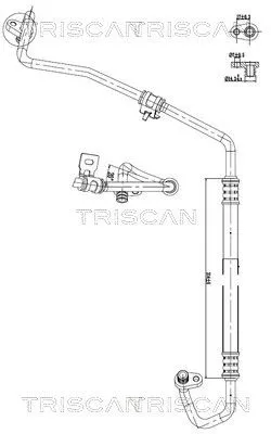 Hoge-/lagedrukleiding, airconditioning TRISCAN 9010 28067)