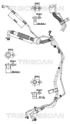 Hoge-/lagedrukleiding, airconditioning TRISCAN 9010 28068)