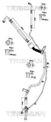 Hoge-/lagedrukleiding, airconditioning TRISCAN 9010 28088)