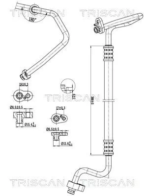Hoge-/lagedrukleiding, airconditioning TRISCAN 9010 29032)