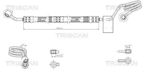 Hydraulische slang, stuurinrichting TRISCAN 8516 29031)