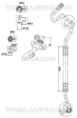 High/Low-pressure Line, air conditioning TRISCAN 9010 16049)