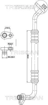 High/Low-pressure Line, air conditioning TRISCAN 9010 28002)