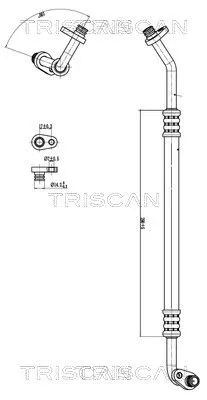 Hoge-/lagedrukleiding, airconditioning TRISCAN 9010 28053)
