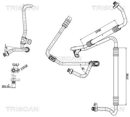 Hoge-/lagedrukleiding, airconditioning TRISCAN 9010 28062)