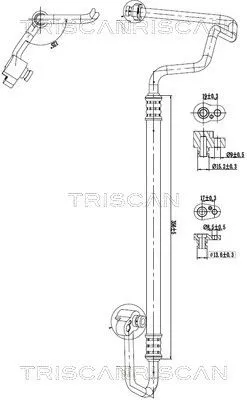 Hoge-/lagedrukleiding, airconditioning TRISCAN 9010 29006)