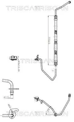 Hydraulische slang, stuurinrichting TRISCAN 8516 16017)