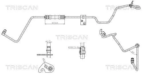 Hydraulische slang, stuurinrichting TRISCAN 8516 16043)