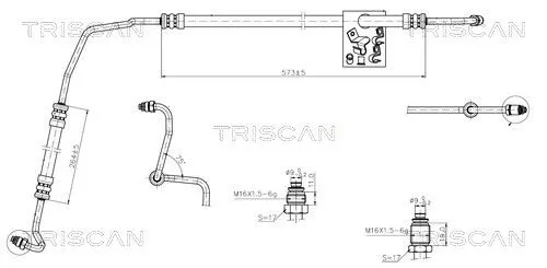 Hydraulische slang, stuurinrichting TRISCAN 8516 25005)