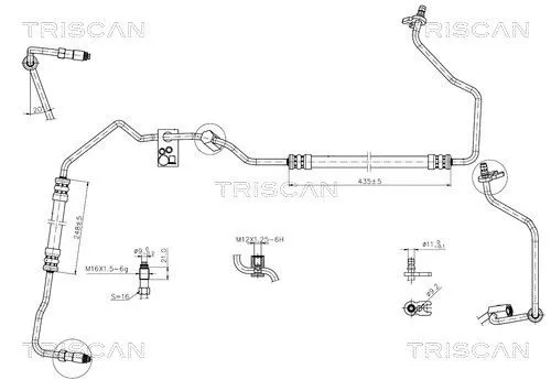 Hydraulische slang, stuurinrichting TRISCAN 8516 28008)