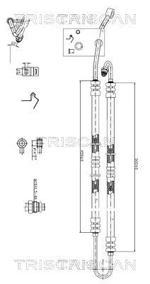 Hydraulische slang, stuurinrichting TRISCAN 8516 11036)