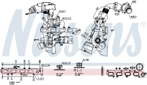 Oplader, opladen (supercharged/turbocharged) NISSENS 93516)