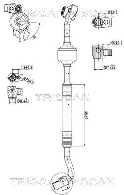 Hoge-/lagedrukleiding, airconditioning TRISCAN 9010 16024)