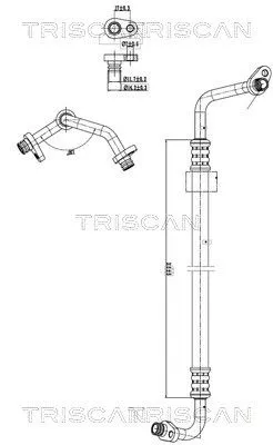 High/Low-pressure Line, air conditioning TRISCAN 9010 28006)
