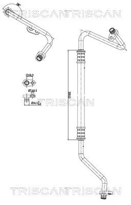 Hoge-/lagedrukleiding, airconditioning TRISCAN 9010 28075)