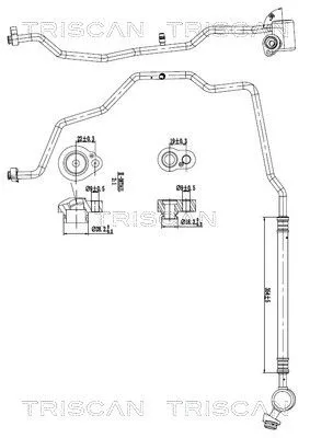 Hoge-/lagedrukleiding, airconditioning TRISCAN 9010 29009)