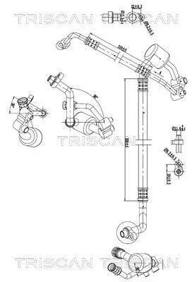 Hoge-/lagedrukleiding, airconditioning TRISCAN 9010 24009)