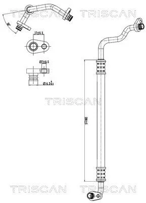 Hoge-/lagedrukleiding, airconditioning TRISCAN 9010 28026)