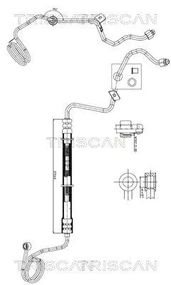 Hydraulische slang, stuurinrichting TRISCAN 8516 29081)
