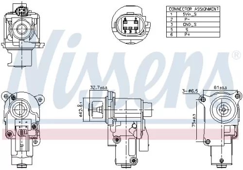 EGR Valve NISSENS 98174)