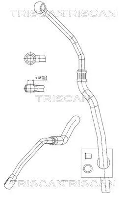 Hydraulische slang, stuurinrichting TRISCAN 8516 11034)