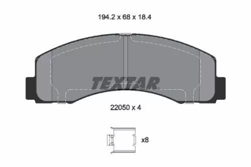 Remblokkenset, schijfrem TEXTAR 2205002)