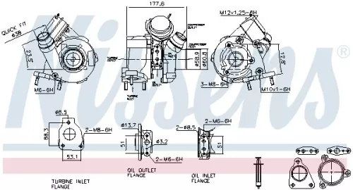 Oplader, opladen (supercharged/turbocharged) NISSENS 93627)