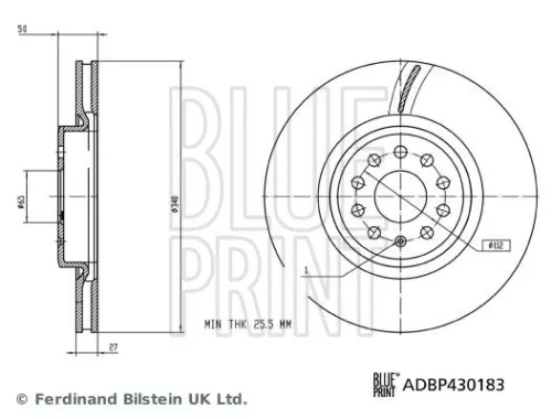 Remschijf BLUE PRINT ADBP430183)