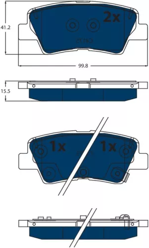Brake Pad Set, disc brake TRW GDB2531BTE)