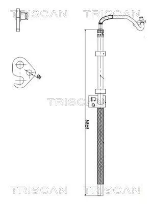 Hydraulische slang, stuurinrichting TRISCAN 8516 23010)