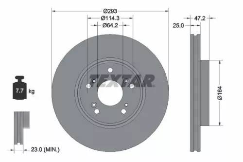 Remschijf TEXTAR 92353003)