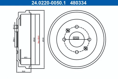 Remtrommel ATE 24.0220-0050.1)