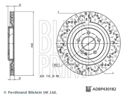 Remschijf BLUE PRINT ADBP430182)