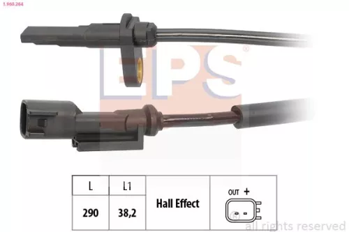 Sensor, wheel speed EPS 1.960.264)