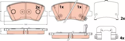 Brake Pad Set, disc brake TRW GDB2510)