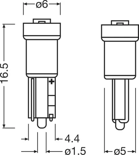 Lamp, extra remlicht ams-OSRAM 2723DWP-2BL)