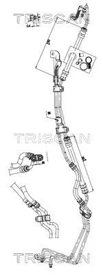 Hydraulic Hose, steering TRISCAN 8516 16008)