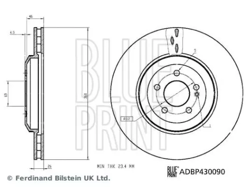 Remschijf BLUE PRINT ADBP430090)